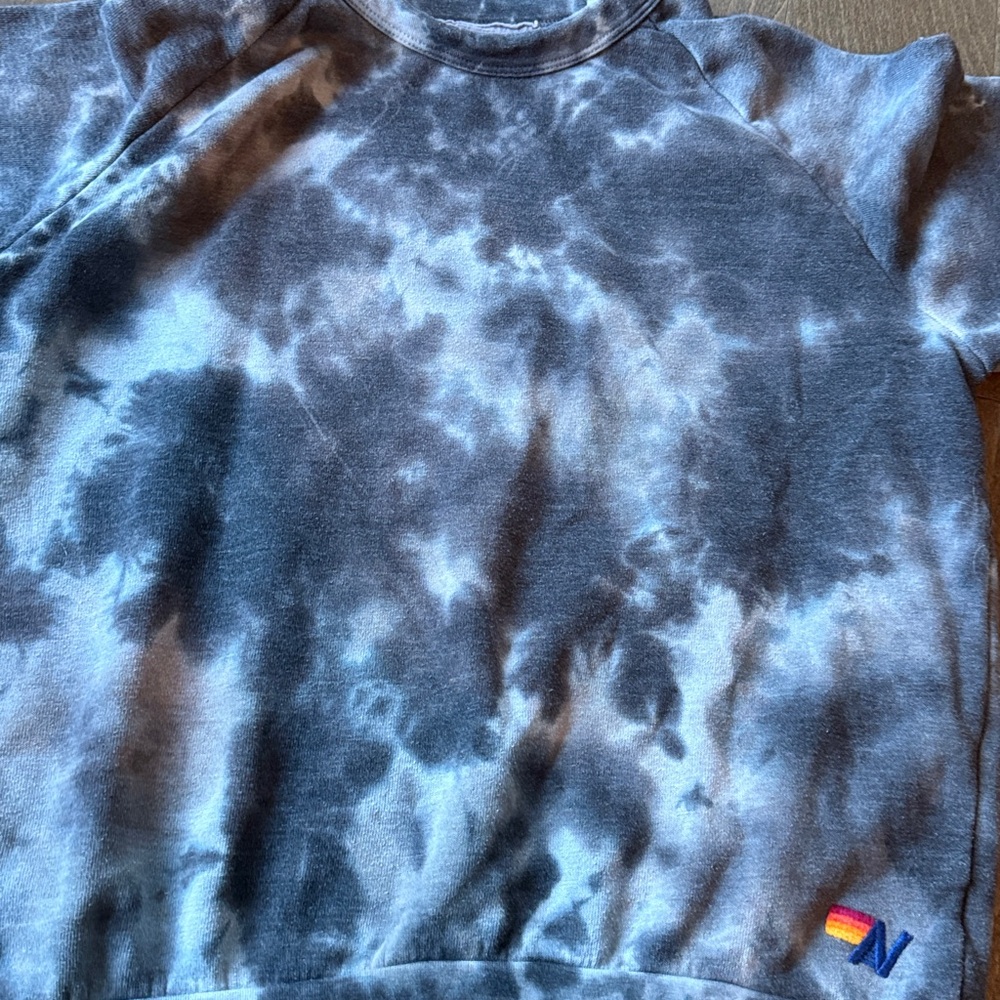 Aviator Nation Black and White Tie-Dye Crewneck Sweatshirt - Picture 4 of 4